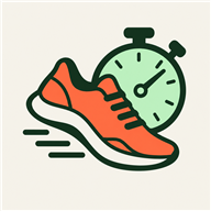 Running shoe with a stopwatch